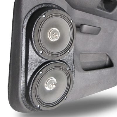 Rear Door Custom Speaker Pods for the 2007-2009 Chevrolet Silverado GMC Sierra to hold Dual 6.5 in  speakers for car audio installation upgrade