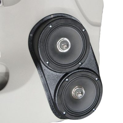 Front Door Custom Speaker Pods for the 2007-2009 Chevrolet Silverado GMC Sierra to hold Dual 6.5 in speakers for car audio installation upgrade