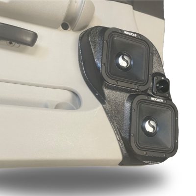 Front Door Custom Speaker Pods for the 2007-2009 Chevrolet Silverado GMC Sierra to hold Dual 7.0 in and 2.0 in speakers for car audio installation upgrade