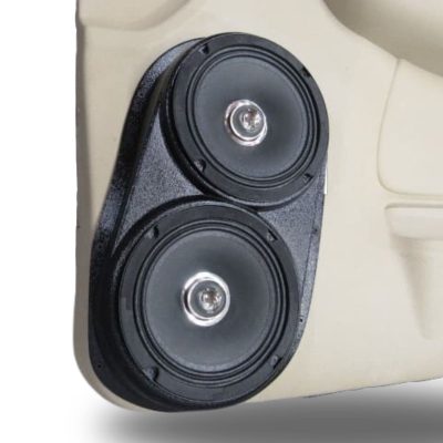 Front Door Custom Speaker Pods for the 2007-2009 Cadillac Escalade Chevrolet Avalanche Tahoe Silverado Suburban GMC Yukon Sierra to hold Dual 6.5 in speakers for car audio installation upgrade