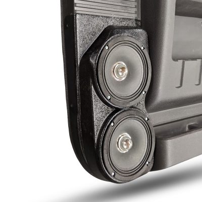 Front Door Custom Speaker Pods for the 2008-2009 Ford F-250F-350 to hold Dual 6.5 in speakers for car audio installation upgrade