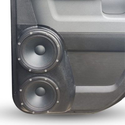 Rear Door Custom Speaker Pods for the 2009-2018 Dodge Ram to hold Dual 6.5 in speakers for car audio installation upgrade