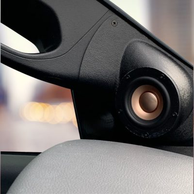 A-Pillar Custom Speaker Pods for the 2009-2018 Dodge Ram to hold 3.5 in speakers for car audio installation upgrade