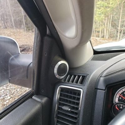 Sail Panel Custom Speaker Pods for the 2009-2018 Dodge Ram to hold 2.0 in  speakers for car audio installation upgrade