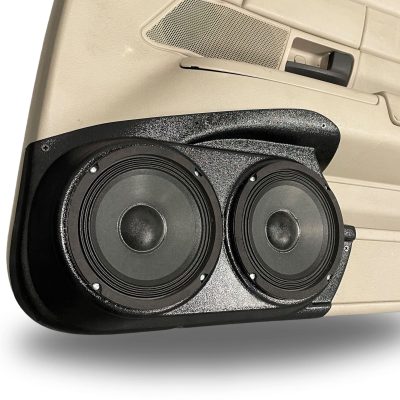 Front Door Custom Speaker Pods for the 2003-2008 Ford CrownVictoria Mercury GrandMarquis Marauder to hold Dual 6.5 in  speakers for car audio installation upgrade