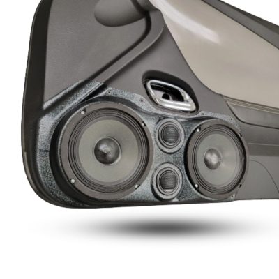 Front Door Custom Speaker Pods for the 2010-2015 Chevrolet Camaro to hold Dual 6.5 in and Dual 2.0 in  speakers for car audio installation upgrade