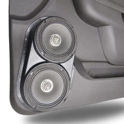 Front Door Custom Speaker Pods for the 2007-2009 Cadillac Escalade Chevrolet Avalanche Tahoe Silverado Suburban GMC Yukon Sierra to hold Dual 6.5 in  speakers for car audio installation upgrade