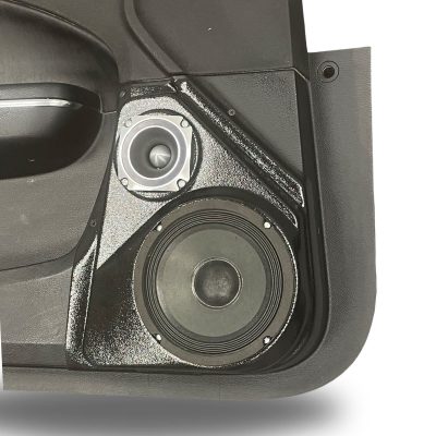 Front Door Custom Speaker Pods for the 2011-2023 Chrysler 300C Dodge Charger to hold 6.5 in and 3.5 in speakers for car audio installation upgrade