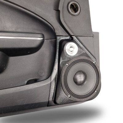 Front Door Custom Speaker Pods for the 2011-2023 Chrysler 300C Dodge Charger to hold 8.0 in and 2.0 in  speakers for car audio installation upgrade
