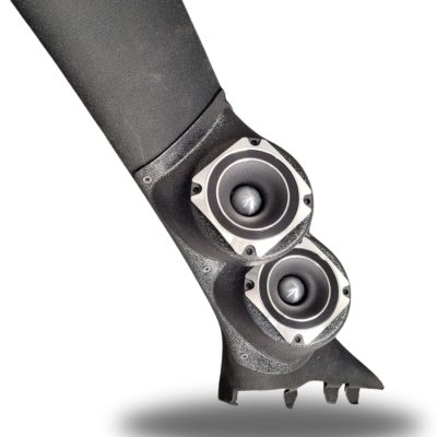 A-Pillar Custom Speaker Pods for the 2011-2023 Chrysler 300C Dodge Charger to hold Dual 3.5 in speakers for car audio installation upgrade