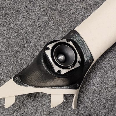 A-Pillar Custom Speaker Pods for the 2011-2023 Dodge Durango Jeep GrandCherokee to hold 3.5 in speakers for car audio installation upgrade