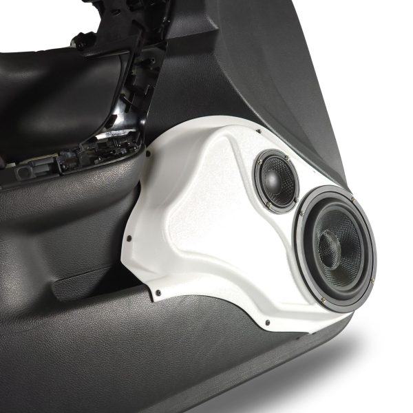 left ortho Speaker Upgrade for the Front Door of your 2013-2018 Nissan Altima. Easy installation of a 6.5" and 3.5" Midrange or Tweeter for the most powerful car stereo possible.