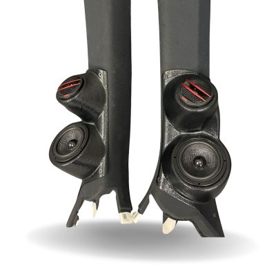 A-Pillar Custom Speaker Pods for the 2015-2021 Lexus RC to hold 3.5 in and 2.0 in  speakers for car audio installation upgrade