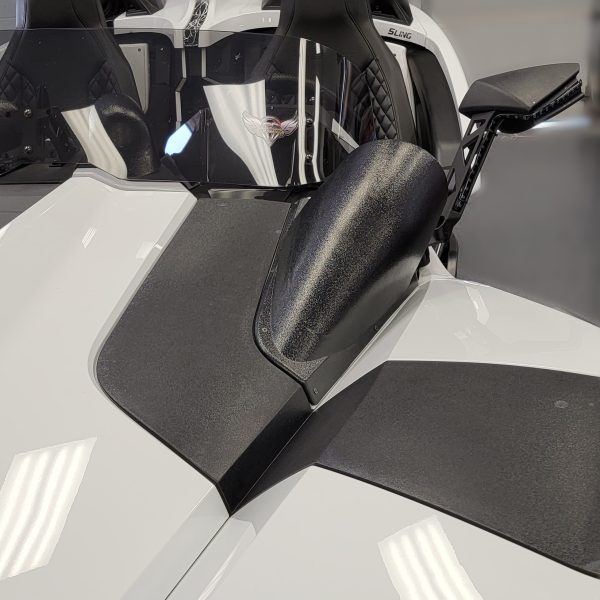 left ortho Speaker Upgrade for the Hood of your 2015-2021 Polaris Slingshot. Easy installation of a Single 6.5" Midrange for the most powerful car stereo possible.