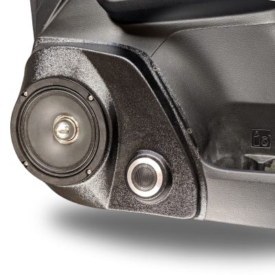 Front Door Custom Speaker Pods for the 2016-2023 Toyota Tacoma to hold 6.5 in and 2.0 in  speakers for car audio installation upgrade