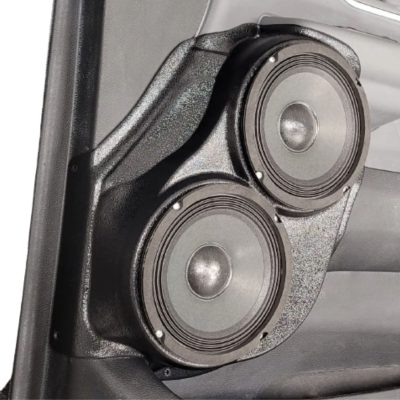 Front Door Custom Speaker Pods for the 2019-2025 Dodge Ram to hold Dual 6.5 in speakers for car audio installation upgrade