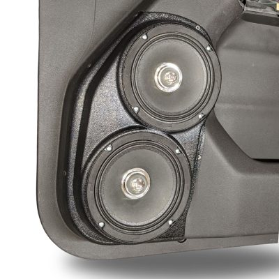 Front Door Custom Speaker Pods for the 2019-2023 Chevrolet Silverado GMC Sierra to hold Dual 6.5 in  speakers for car audio installation upgrade