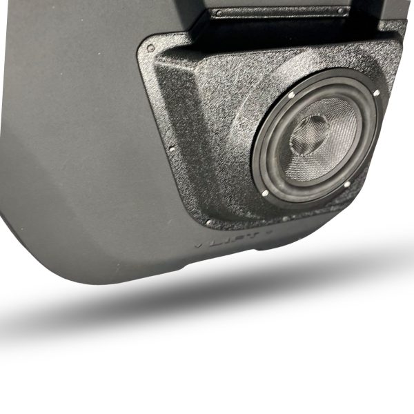 Rear Door Custom Speaker Pods for the 2021-2023 Ford Bronco to hold 6.5 in speakers for car audio installation upgrade