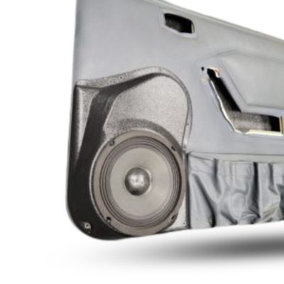 Front Door Custom Speaker Pods for the 1987-1993 Ford Mustang to hold 6.5 in  speakers for car audio installation upgrade