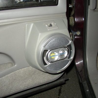 Rear Door Custom Speaker Pods for the 1992-1996 Chevrolet Caprice Impala to hold 6.5 in  speakers for car audio installation upgrade