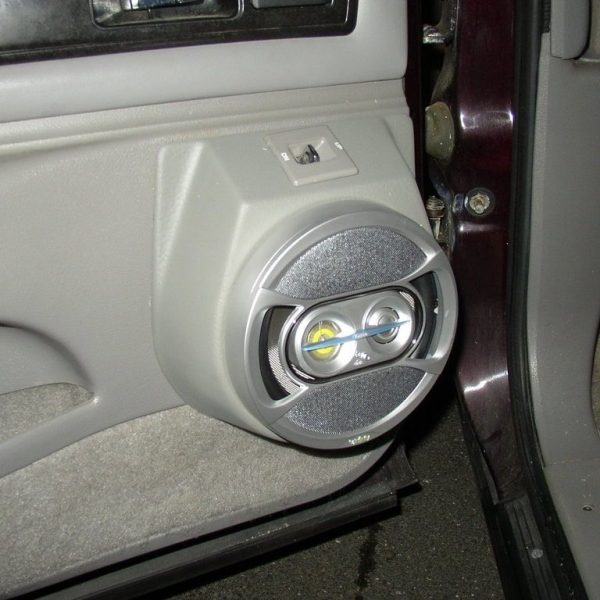 Rear Door Custom Speaker Pods for the 1992-1996 Chevrolet Caprice Impala to hold 6.5 in  speakers for car audio installation upgrade