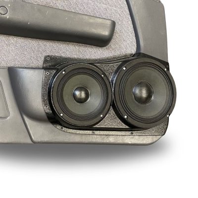 Front Door Custom Speaker Pods for the 1996-2000 Toyota Tacoma to hold 8.0 in and 6.5 in speakers for car audio installation upgrade
