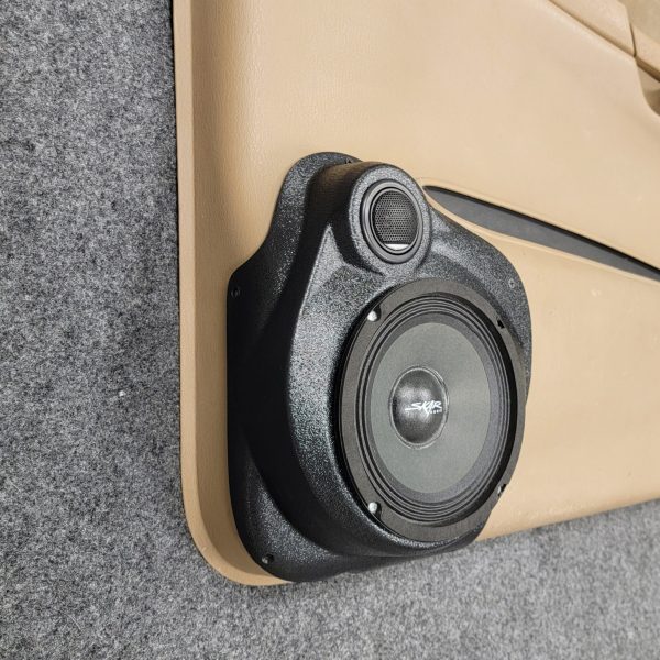 Front Door Custom Speaker Pods for the 1998-2000 Dodge Dakota Durango to hold 6.5 in and 2.0 in  speakers for car audio installation upgrade
