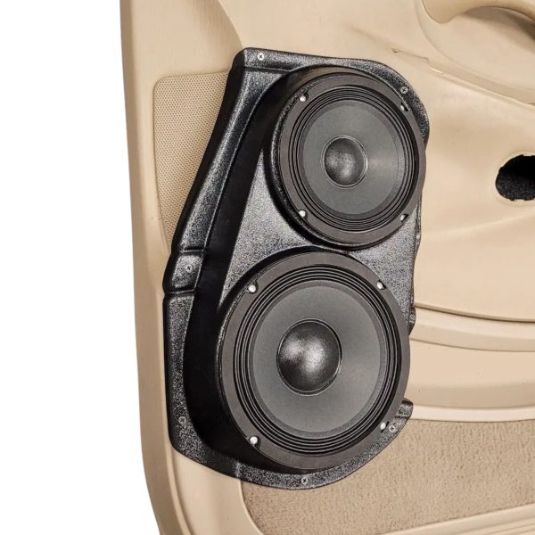 left ortho Speaker Upgrade for the Front Door of your 1998-2002 Ford Expedition. Easy installation of a 8" and 6.5" Midrange for the most powerful car stereo possible.