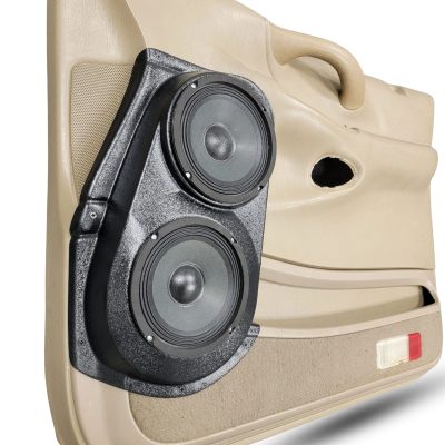 Front Door Custom Speaker Pods for the 1998-2002 Ford Expedition to hold Dual 6.5 in speakers for car audio installation upgrade