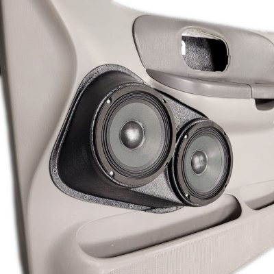Front Door Custom Speaker Pods for the 1999-2003 Ford F-150 to hold Dual 6.5 in speakers for car audio installation upgrade
