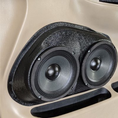 Front Door Custom Speaker Pods for the 1999-2003 Ford F-150 to hold Dual 6.5 in  speakers for car audio installation upgrade