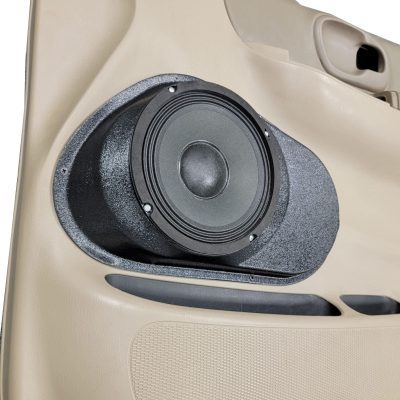 Front Door Custom Speaker Pods for the 1999-2003 Ford F-150 to hold 8.0 in speakers for car audio installation upgrade