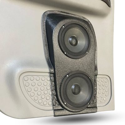 Rear Door Custom Speaker Pods for the 1999-2007 Ford F-250F-350 to hold Dual 6.5 in speakers for car audio installation upgrade