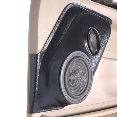 Front Door Custom Speaker Pods for the 1999-2007 Ford Excursion F-250F-350 to hold 6.5 in and 3.5 in speakers for car audio installation upgrade