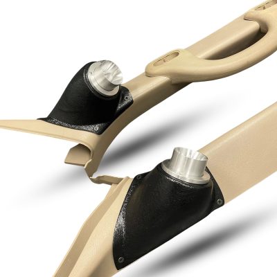 A-Pillar Custom Speaker Pods for the 1999-2007 Ford F-250F-350 to hold 2.0 in speakers for car audio installation upgrade