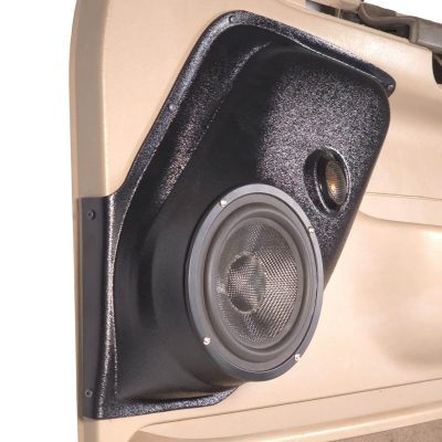 Front Door Custom Speaker Pods for the 1999-2007 Ford Excursion F-250F-350 to hold 6.5 in and 2.0 in  speakers for car audio installation upgrade