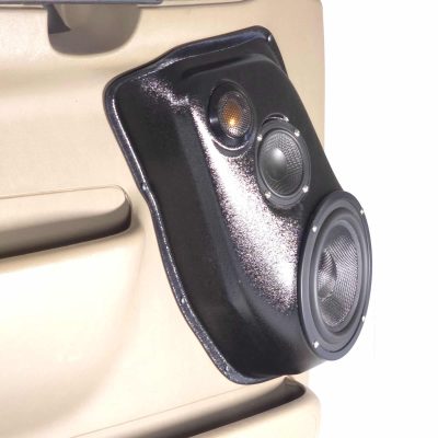 Front Door Custom Speaker Pods for the 1999-2007 Ford Excursion F-250F-350 to hold 6.5 in and 3.5 in and 2.0 in  speakers for car audio installation upgrade