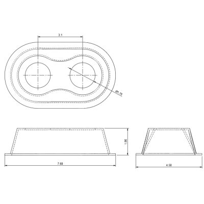 Universal Custom Speaker Pods for the Universal Universal,SelectYourVehicle Universal to hold Dual 2.0 in speakers for car audio installation upgrade