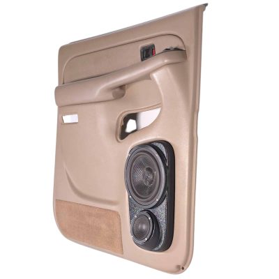 Rear Door Custom Speaker Pods for the 2000-2006 Cadillac Escalade Chevrolet Avalanche Silverado Tahoe Suburban GMC Sierra Yukon to hold 6.5 in and 3.5 in  speakers for car audio installation upgrade