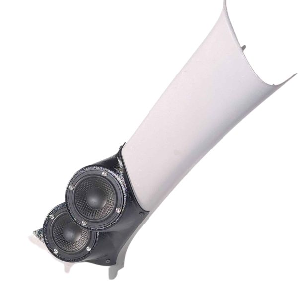 A-Pillar Custom Speaker Pods for the 2016-2025 Chevrolet Malibu to hold Dual 3.5 in speakers for car audio installation upgrade