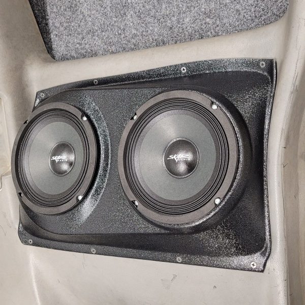 Rear Door Custom Speaker Pods for the 2000-2006 Chevrolet Silverado GMC Sierra to hold Dual 6.5 in speakers for car audio installation upgrade