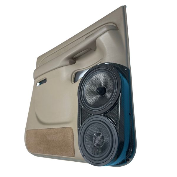 right ortho Speaker Upgrade for the Rear Door of your 2000-2006 Chevrolet Tahoe, Suburban, Avalanche, Silverado. GMC Yukon, Sierra. Cadillac Escalade. Easy installation of a 8" and 6.5" Midrange for the most powerful car stereo possible.