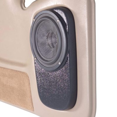 Rear Door Custom Speaker Pods for the 2000-2006 Cadillac Escalade Chevrolet Avalanche Silverado Tahoe Suburban GMC Sierra Yukon to hold 6.5 in  speakers for car audio installation upgrade