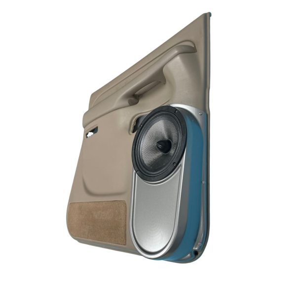 Rear Door Custom Speaker Pods for the 2000-2006 Cadillac Escalade Chevrolet Avalanche Silverado Tahoe Suburban GMC Sierra Yukon to hold 8.0 in  speakers for car audio installation upgrade