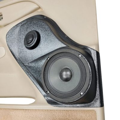 Front Door Custom Speaker Pods for the 2000-2006 Cadillac Escalade Chevrolet Avalanche Silverado Tahoe Suburban GMC Sierra Yukon to hold 6.5 in and 2.0 in  speakers for car audio installation upgrade