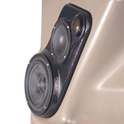 Front Door Custom Speaker Pods for the 2000-2006 Cadillac Escalade Chevrolet Avalanche Silverado Tahoe Suburban GMC Sierra Yukon to hold 6.5 in and 4.0 in and 2.0 in  speakers for car audio installation upgrade