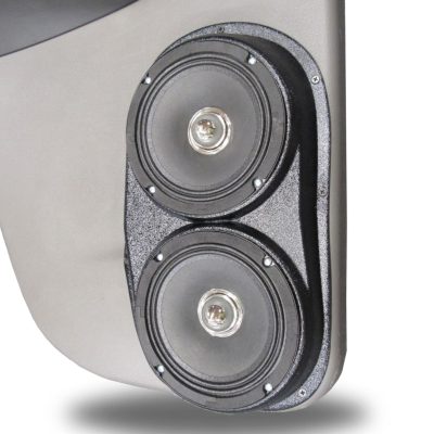 Rear Door Custom Speaker Pods for the 2002-2005 Chevrolet Trailblazer to hold Dual 6.5 in speakers for car audio installation upgrade