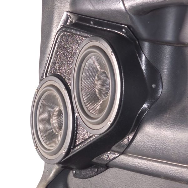 Front Door Custom Speaker Pods for the 2002-2005 Dodge Ram to hold Dual 6.5 in  speakers for car audio installation upgrade