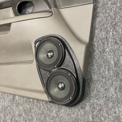 Front Door Custom Speaker Pods for the 2002-2005 GMC Envoy to hold Dual 6.5 in speakers for car audio installation upgrade