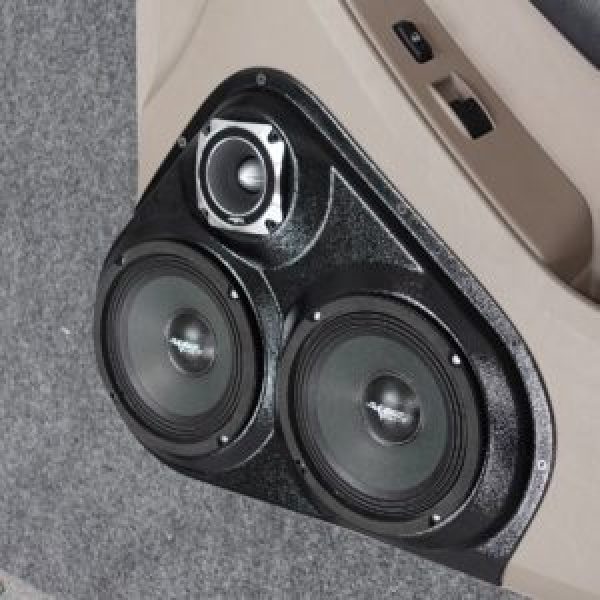 right ortho Speaker Upgrade for the Front Door of your 2003-2009 Toyota 4Runner. Easy installation of a Dual 6.5" Midrange and Single 3.5" Super Tweeter for the most powerful car stereo possible.